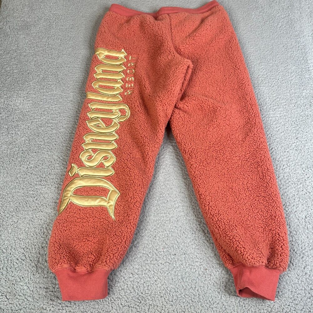 DISNEY Spirit Jersey Joggers Sweatpants Women Medium Disneyland Resort Sherpa